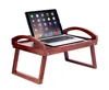 Breakfast Bed Tray with Wide Grip Handles Wooden Bed Tray Table