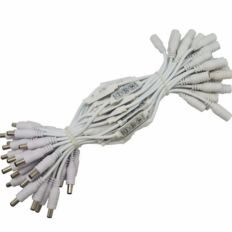 6a dc12v 24v mini 3 keys led dimmer controller with male and female DC connector for single color led strip lighting