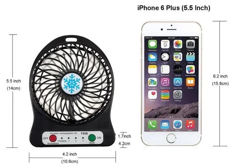 2019 hot-sale box fan wholesale portable rechargeable battery USB mini electric handy fan