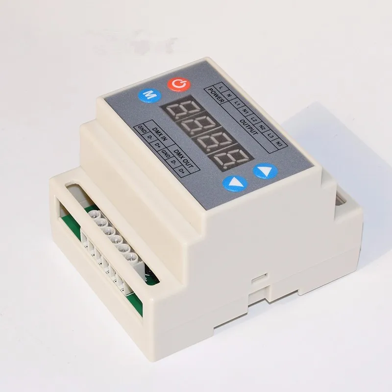 DMX303 3channels high-voltage 0-10V led dimmer,AC90-240V Power supply 0-10V output signal, DMX dimmer controller for LED strips