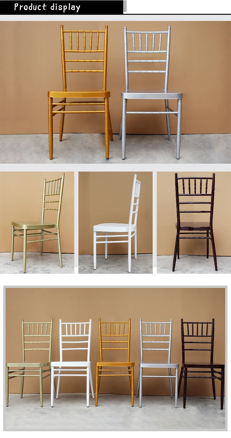 Sale Padded Stackable Steel Metal Iron Wedding Tiffany Chair For