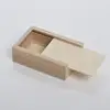 Wood factory handmade FSC custom plain sliding wooden photographers USB box