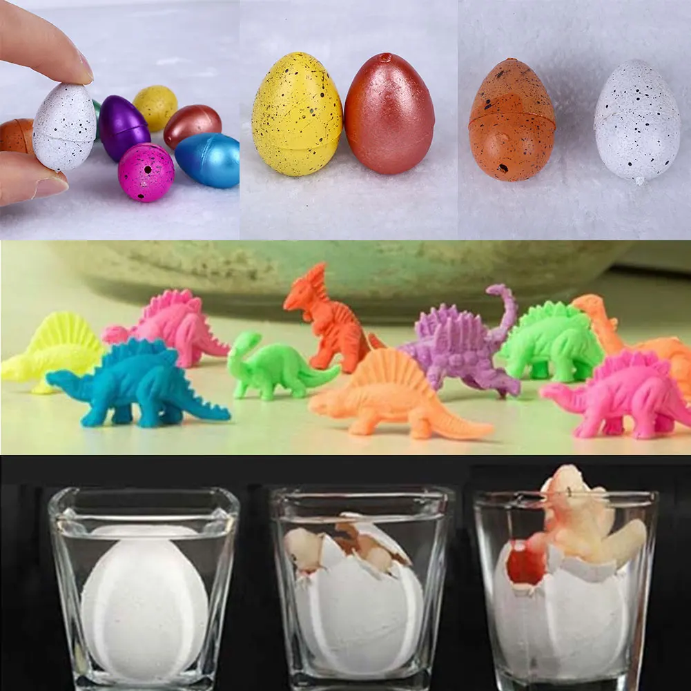 5Pcs/Set Hatching Growing Dinosaur Eggs Water Grow Easter Magic Gift Kid Toy
