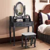 replica designer furniture antique vanity dressing table , diamond make up dresser tables