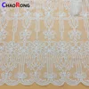 CRFPY2925 2018 best price materia land plain with lace fabric ivory
