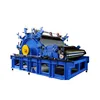 Nonwoven fiber carding machine for spray bonded wadding