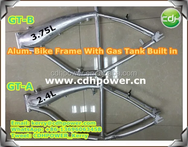 Blue CDHPOWER Bicycle Gas Frame 3.75L fuel tank built in 3.75L frame 