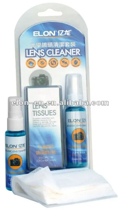 High quality factory Biological lens cleaning kit 30ml OL030 with tissue.