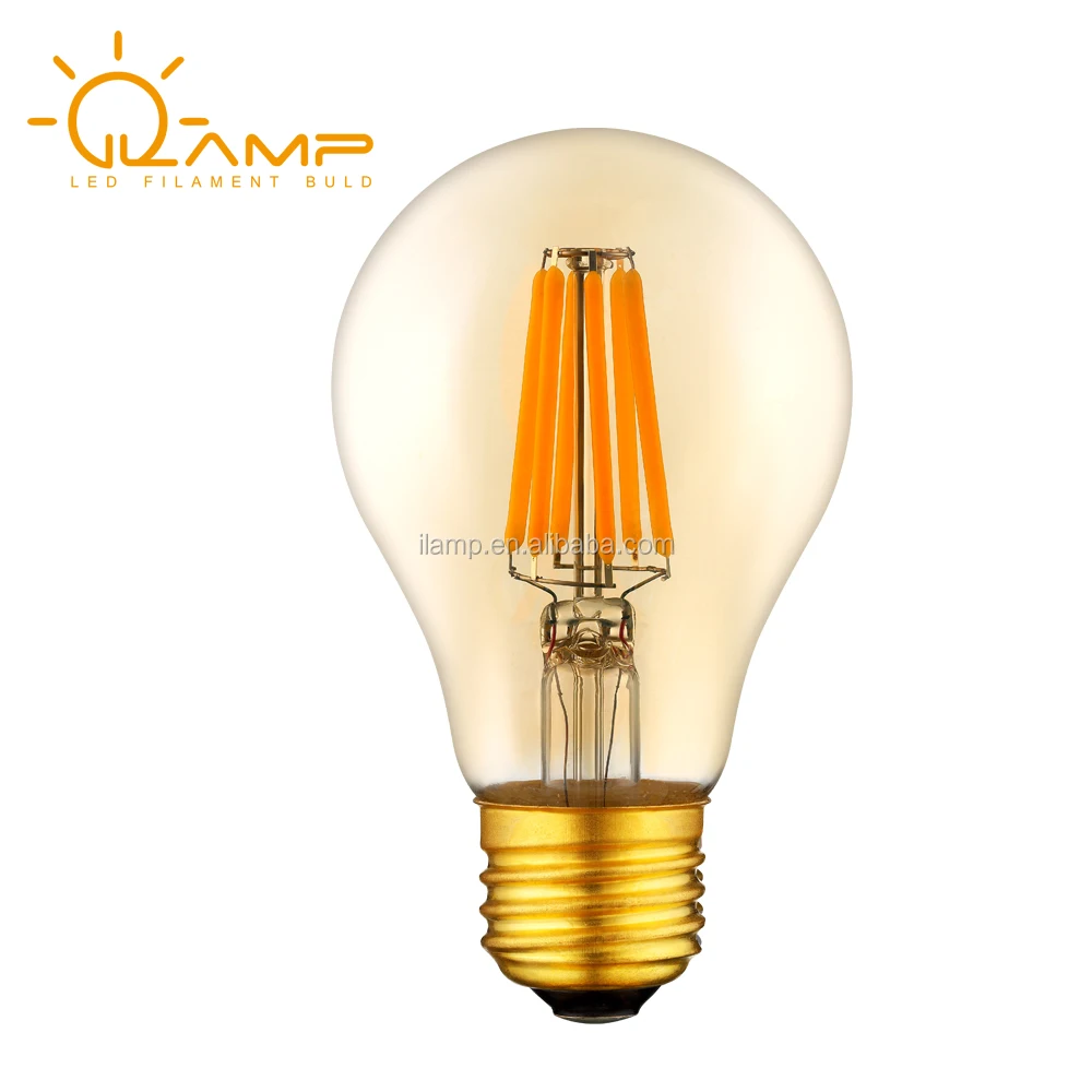 Dimmable LED Filament A19 Bulb 110 V AC/DC Switch Smooth Dimming From 100% down to 0%