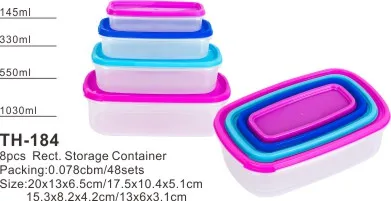 china top ten selling products 12pcs rainbow plastic storage box