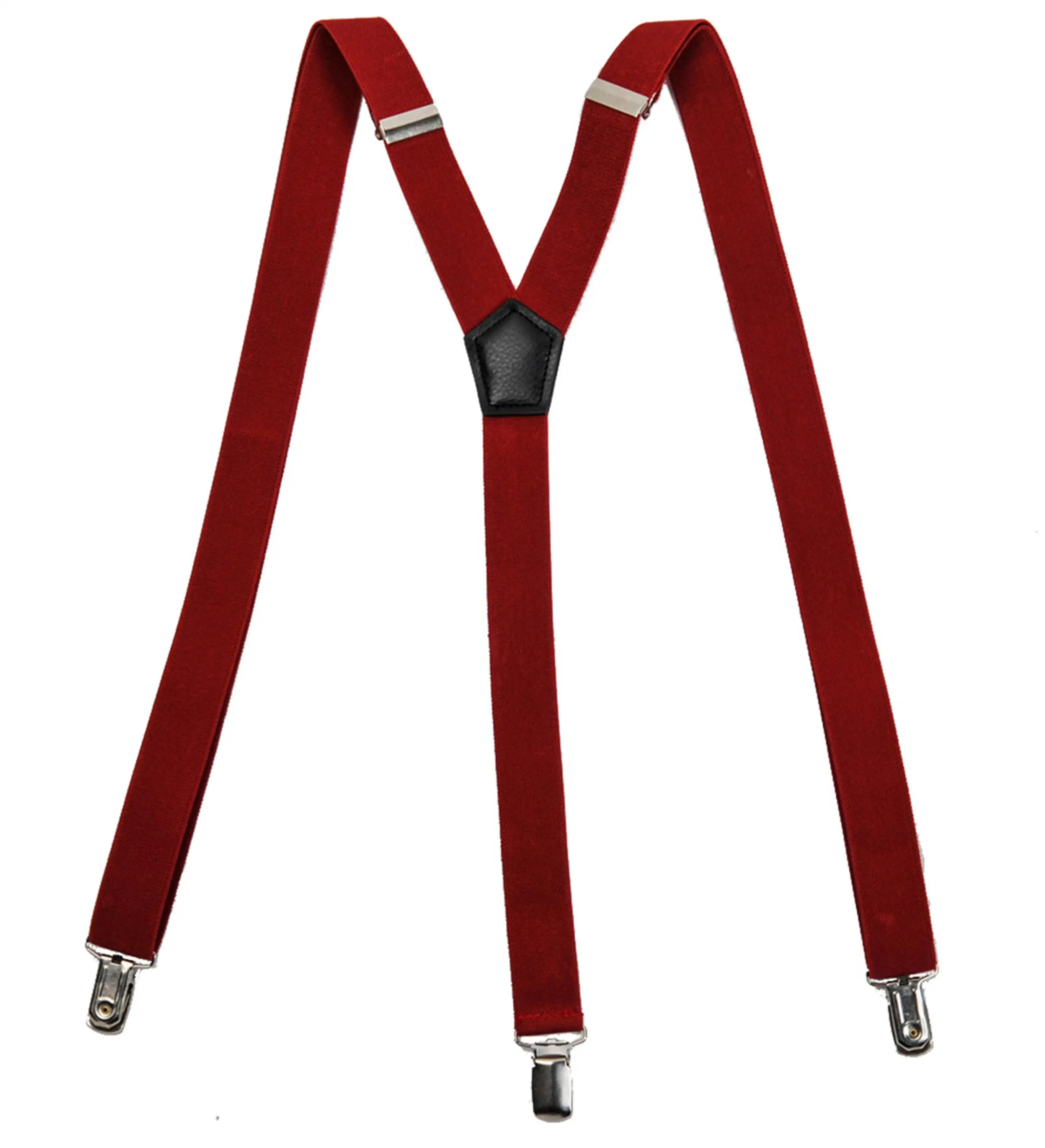 solid plain colors y shape unisex stretched suspenders fashion