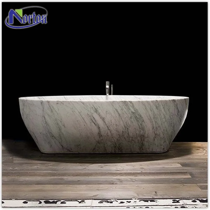 Wholesale Freestanding Black Stone Marble Bathtub For Sale Ntmba017y