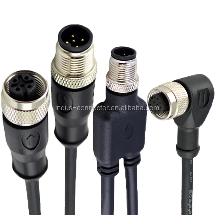 Waterproof Ip68 Sensor Connector Y Splitter Male To Female 5 Pin M12