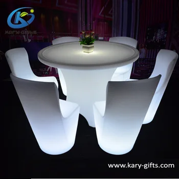 Outdoor Event Led Furniture Wedding Glow Dining Table And Chairs Product On