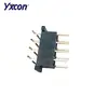 2.0mm pitch open mold pin header 2*4pins L=20/21 right angle PA6T gold flash pcb connectors