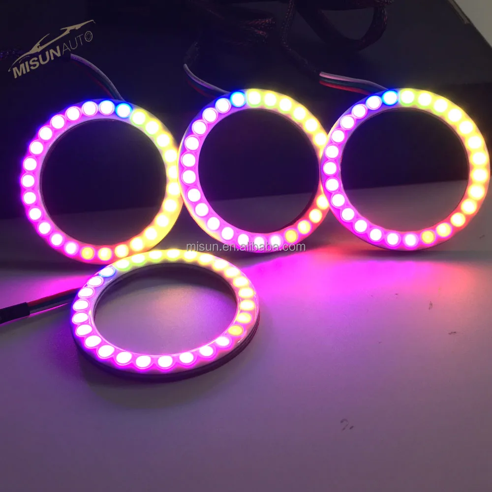 RGB1998-2004 GMC Sierra Denali 2001-2006 Colorshift halo lights with purple ring