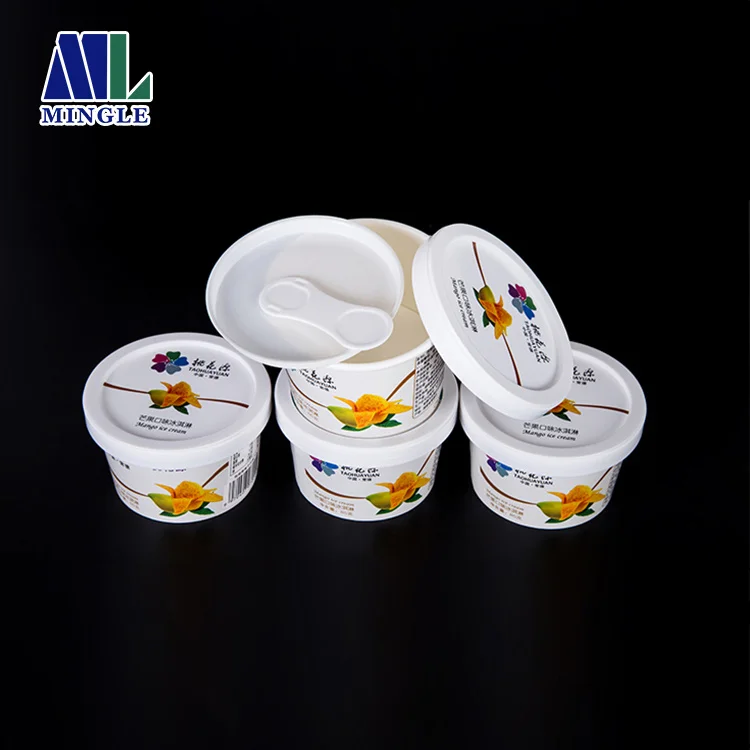 
Top Selling Food Grade Ice Cream Cup Tube / Ice Cream Paper Container 