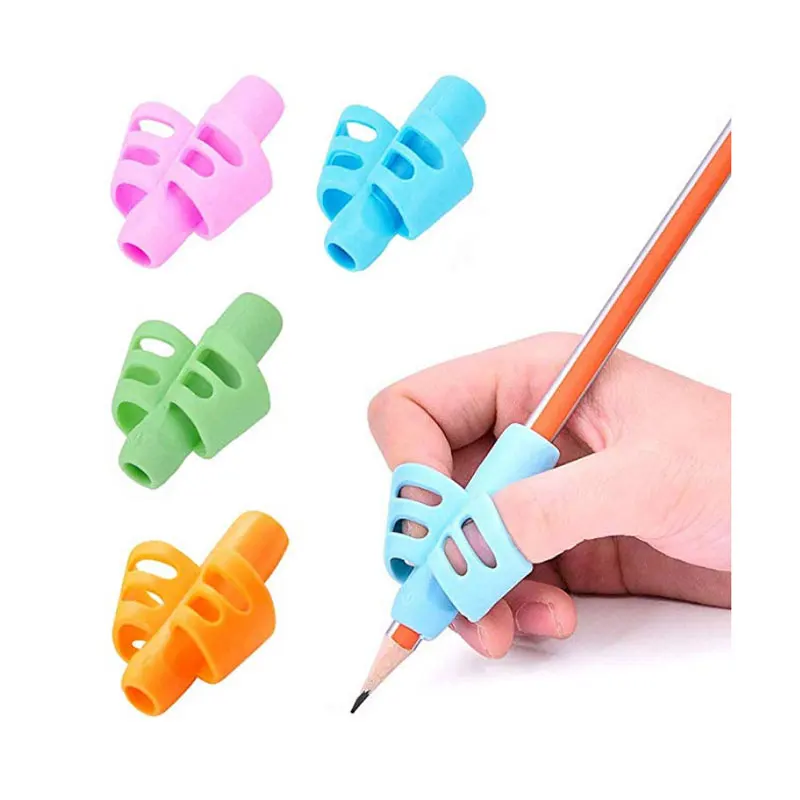 Silicone Pencil Grips Children Pen Writing Aid Grip Posture Correction ...