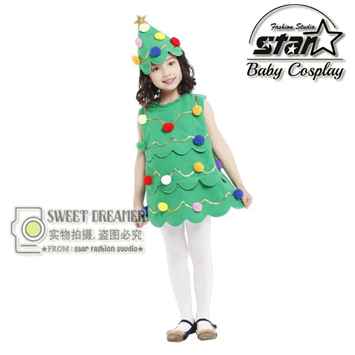2016 Princess Girls font b Dress b font Baby Girls Clothes Cosplay Christmas Tree font b