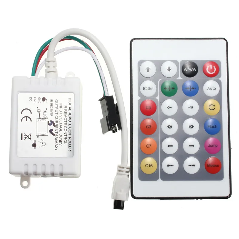 24 Keys Ir Remote Controller For Ws2811 Ws2812 Ws2812b Led Strip Light