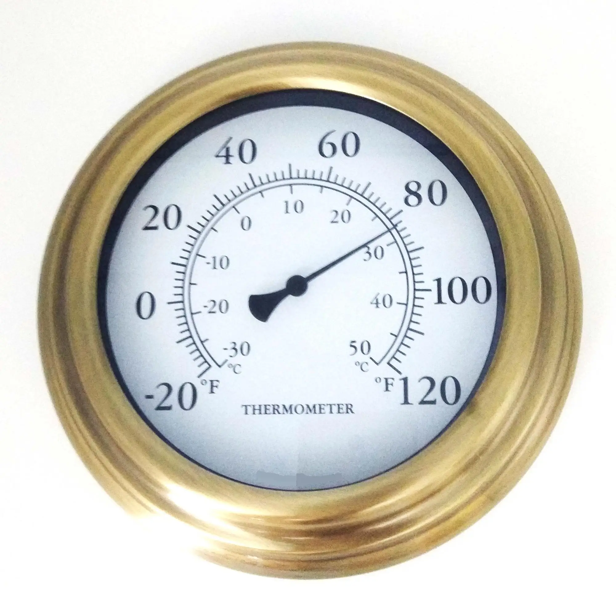 Bimetal Brass Indoor Analog Accurate Ambient Temperature Thermometer ...