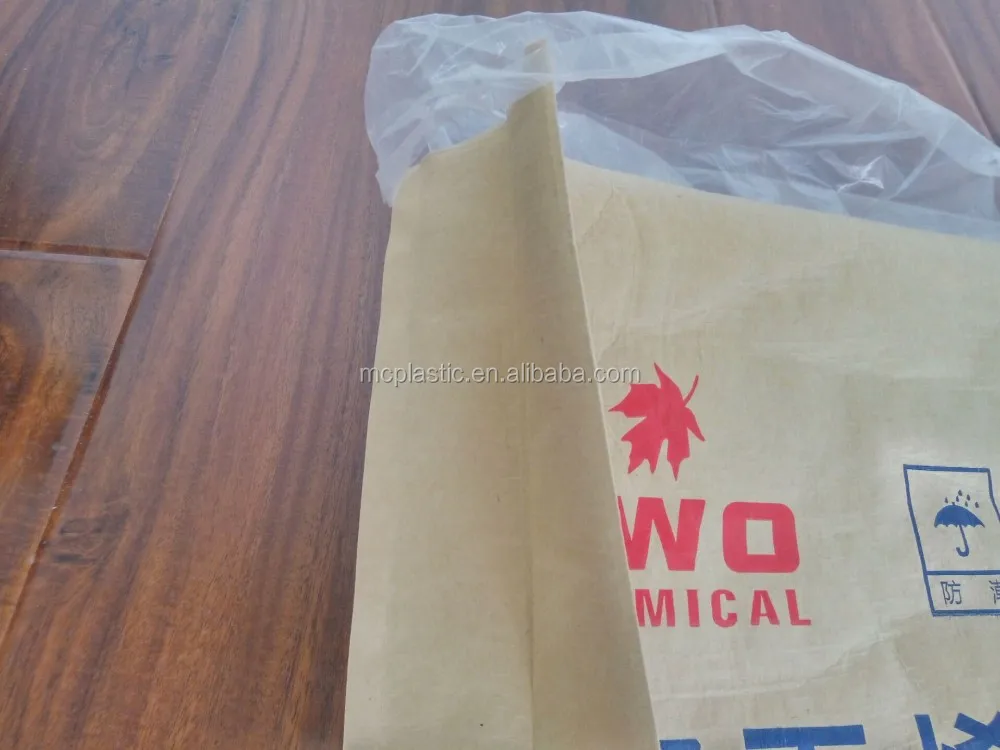 25kg Plastic Lined Kraft Paper Bag Packing Chemicals Resins Buy