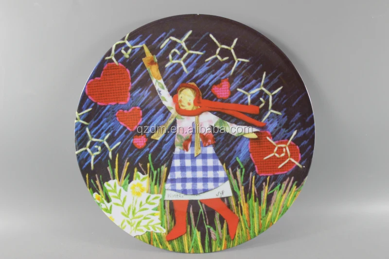 Custiom-made 10 inch melamine dinner plate garil print