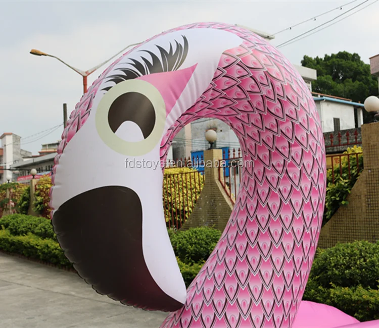 giant inflatable flamingo island