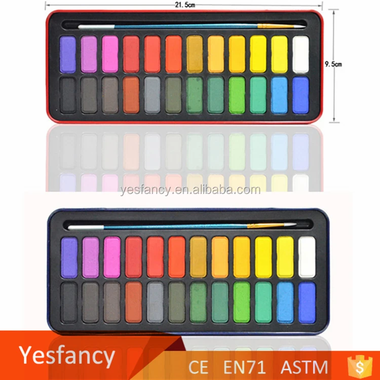Cheapest 24 Colors Artist Water Color Paint Set Nontoxic Watercolor