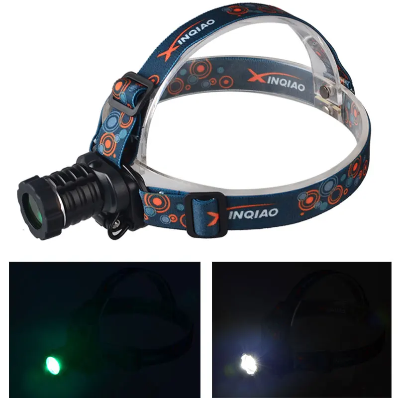 Night Hunting Head Light Multifunction Rechargeable 3w Led Red Or Green