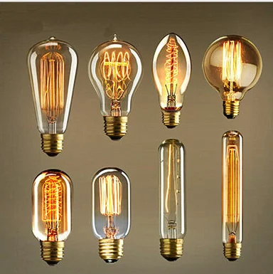 Inspired by Thomas Edison these incandescent filament style bulbs provide retro vintage light ambiance