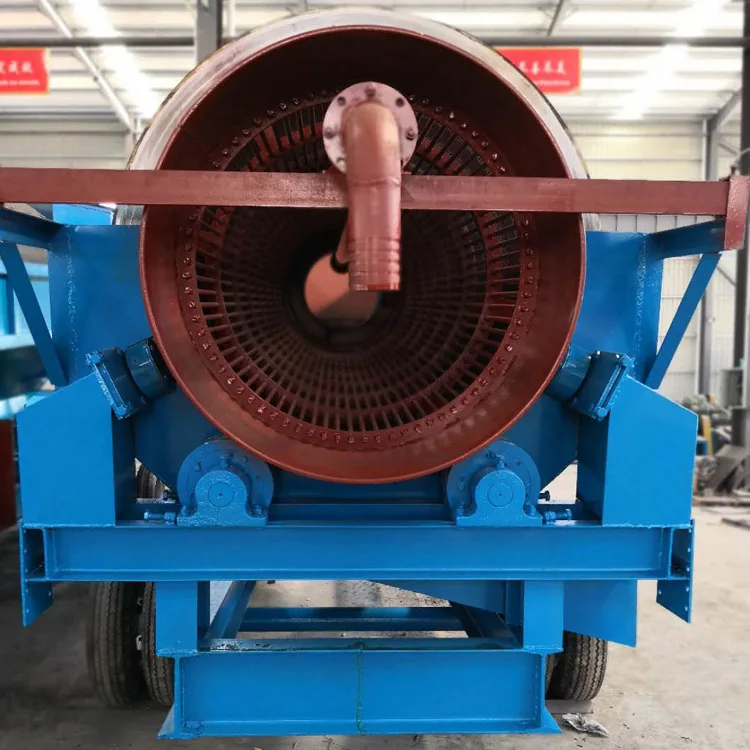 Portable Mobile Gold Trommel Wash Plant With Gold Sluice Box For Sale