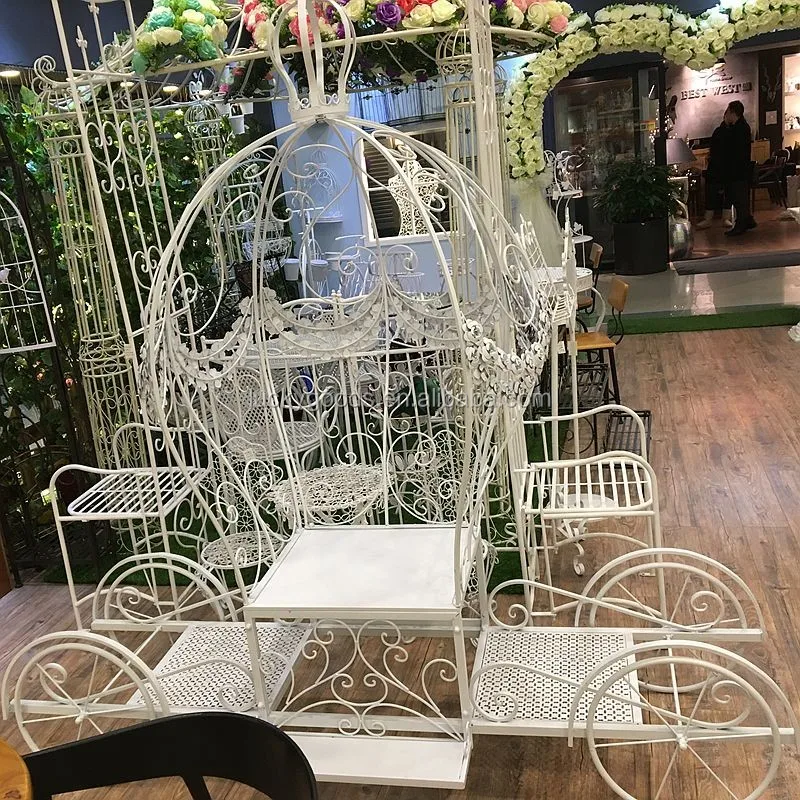 Ldj725 White Rough Iron Large Outdoor Decoration Horse Carriage Wholesale Buy Horse Carriage