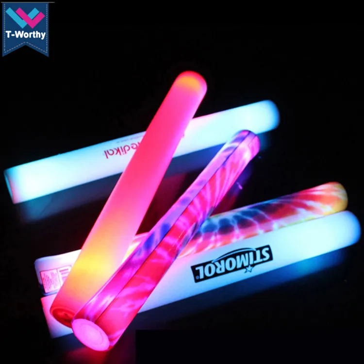 30PCS LED Glow Sticks RGB Foam Stick Stage lights For Wedding Concert  Birthday Party Decorations Customized Logo - AliExpress