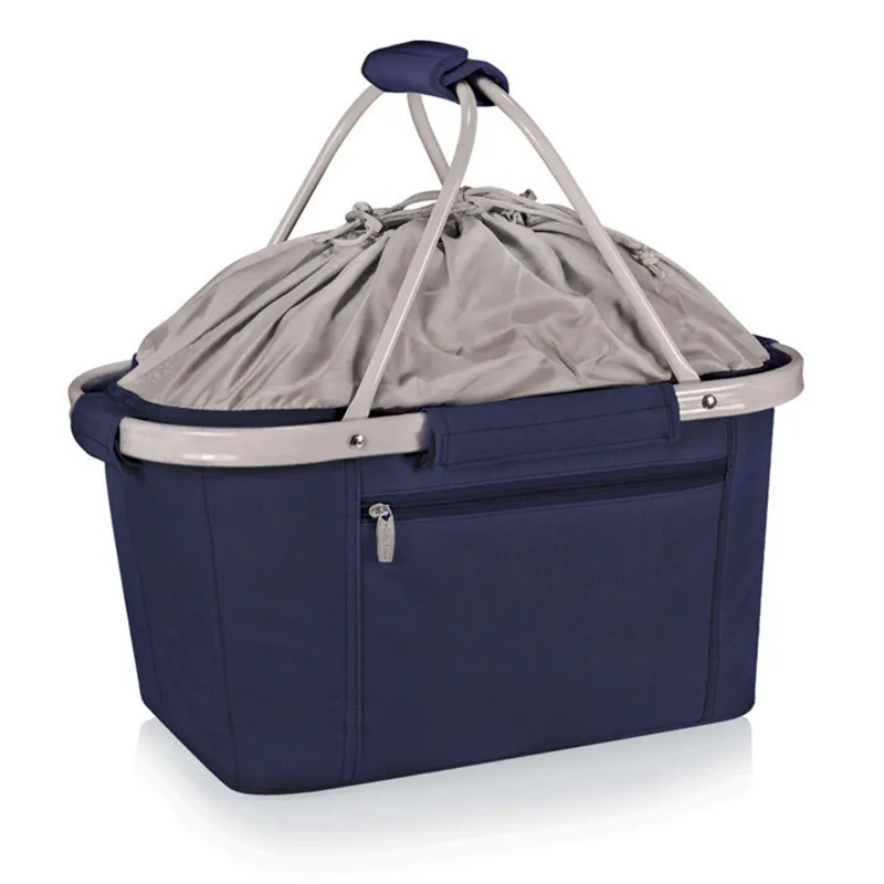 Collapsible Insulated Picnic Basket Set For 2 With Plates,And Cutlery