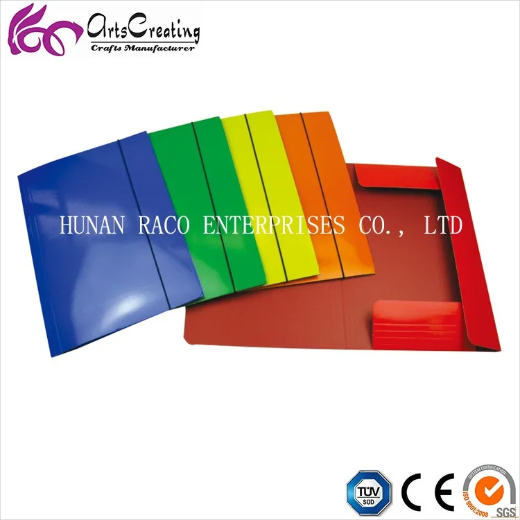 A4 Size Office Handmade Paper Cardboard 3 Flaps Glossy Paper Lamination