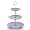 GUANHONG Promotion Table Decor 3 Tiers Cupcake Stand with Gold Edge for Tea Time Bakeware