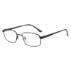 Black Brown Bronze Metal Square Business Men Eye Glasses Optical Glass Frames