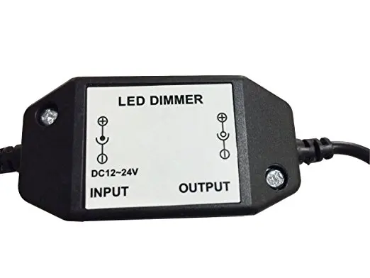 Mini Inline LED Dimmer Switch DC 12V 2A PWM With DC Jack 5.5/2.1 Connector for Single Color 3528 5050 LED Strip light
