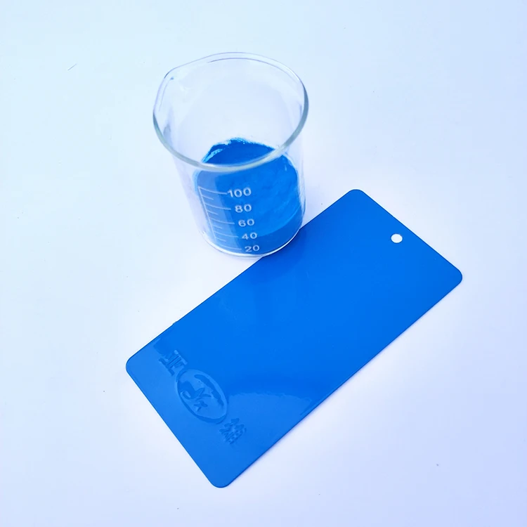 high gloss light blue color spray paint ral 5012 epoxy polyester