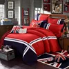 High quality music style flag element 100% cotton active print comforter cover set bedding sheet bed sheet set