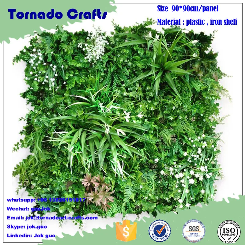 Tornado crafts Wholesale alibaba home decor plastic vertical green wall system customized different types of green wall vertical