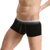 Custom Men's cotton casual boer shorts pouch enhancing underwear fashion color gradient belt underpants men's fleible boer