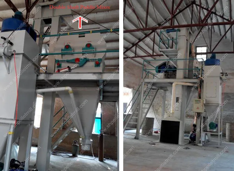 High Efficiency 2 T/h Animal Feed Mixer Machine Meat Paddle Mixer