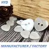 Qiongfa Cheap Price Pearl White Two Hole Heart Shape Shell Plastic Resin Button For T Shirt