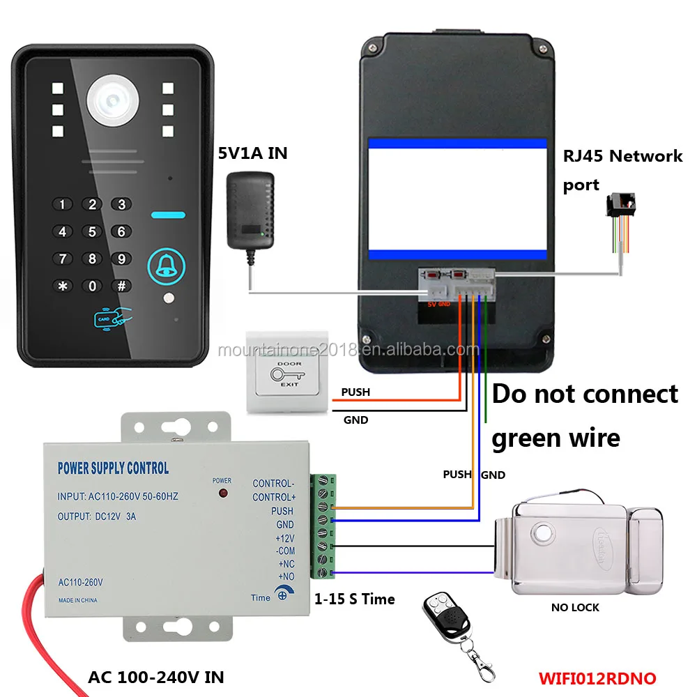 Details about   Wifi  Video Door Phone Doorbell Intercom Fingerprint RFID Password Night Vision 