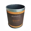 Double Layers Round Leather Rubbish Bins
