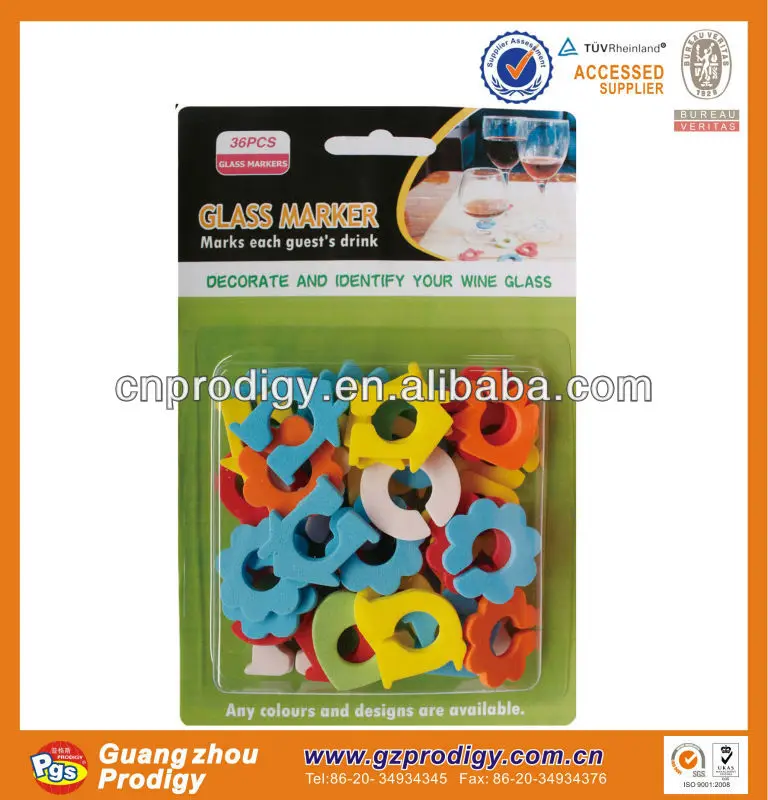 Silicone Wine Marker/funny Wine Glass Markers/plastic Glass Markers
