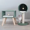 Solid wood cat toy sisal cat climbing tree with jumping platform