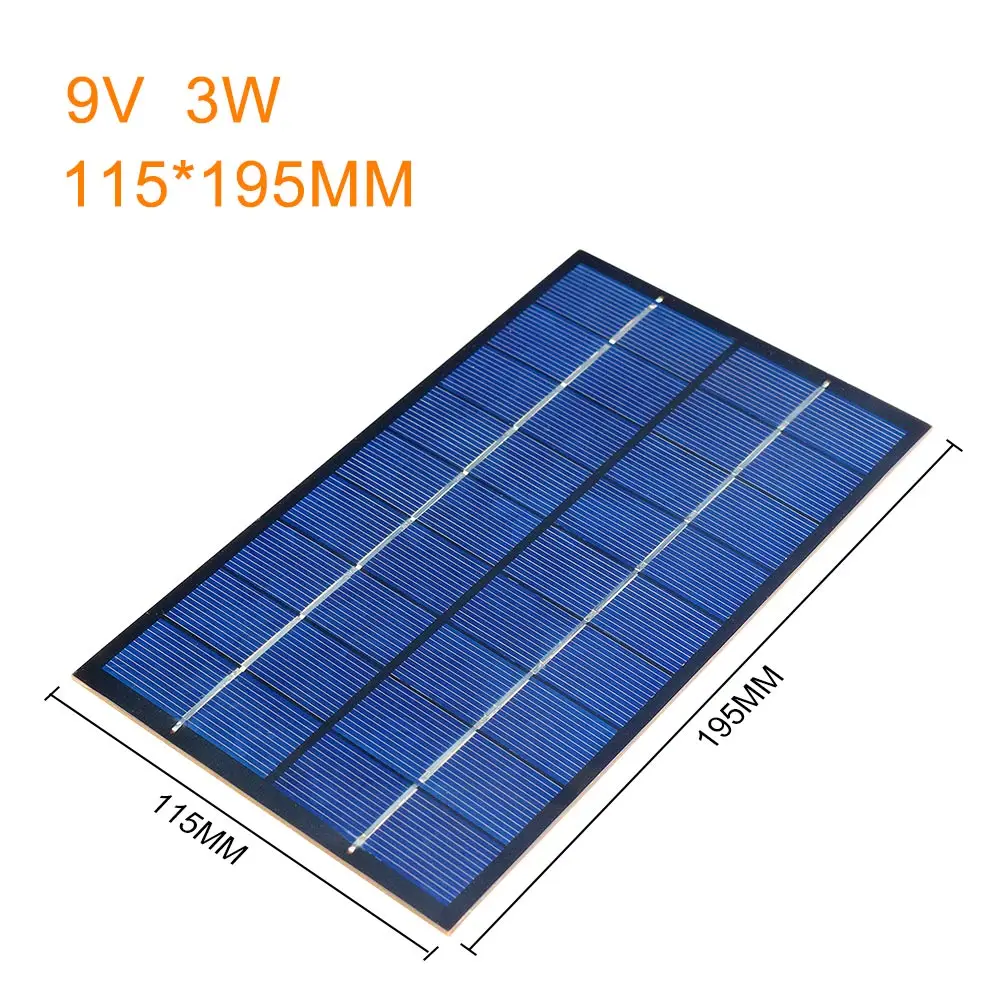 低價a級聚小尺寸環氧迷你太陽能電池板 3 w 9 v 用於便攜式 diy 套件